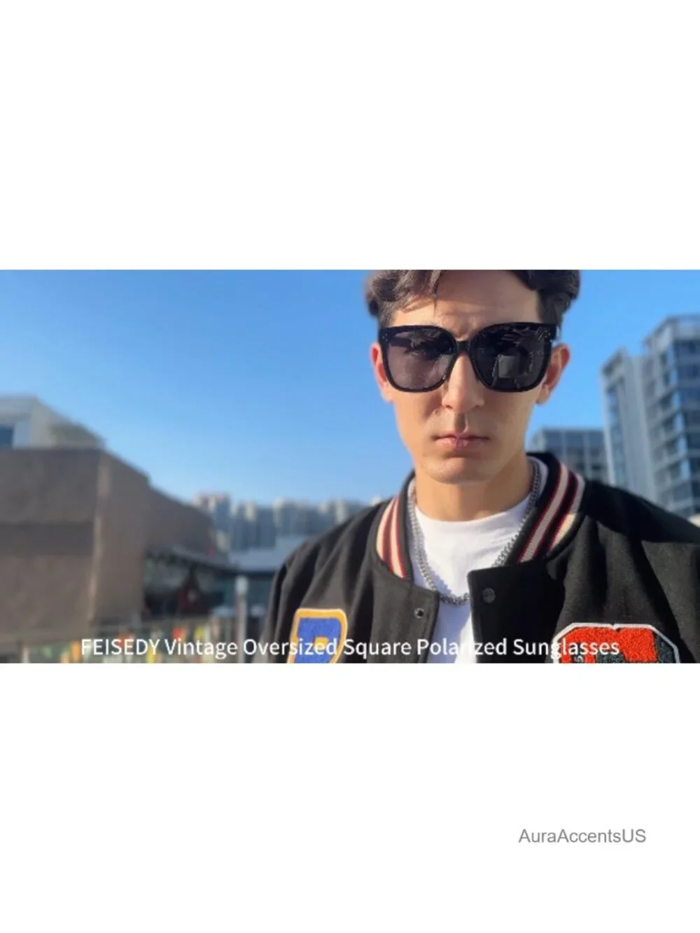 Oversized Polarized Sunglasses UV400 Square Fashion Outdoor Daily